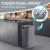 WELLENBORG Pfandflaschen-Sammelbehälter 100 l mit 2 Tragetaschen und Klettverschluss ideal für platzsparendes Verstauen und bequemen Transport