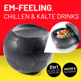 LUMALAND EM 2024 Fußball-Sitz-Kühlbox 41 L mit 3in1 Funktion, großem Volumen, wetterfest im stylischen Fußball-Design für EM Fans.