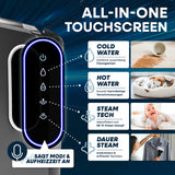 CLEANmaxx Polster- & Teppichreiniger Pro Steam mit Touchdisplay für Heißwasser- & Dampf- Reinigung und 2000 W Leistung.