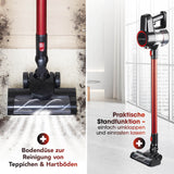CLEANmaxx Akku-Zyklon-Staubsauger 22,2V kupferrot/schwarz mit elektrischer Bodendüse und praktischer Standfunktion.