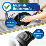 BRATmaxx Koch- & Bratset mit Soft-Touch-Griffen, antihaftbeschichtete Pfanne leicht zu reinigen, maximaler Bedienkomfort.