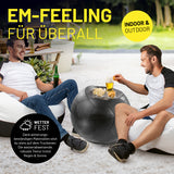 LUMALAND EM 2024 Fußball-Sitz-Kühlbox 41 L – wetterfeste Sitzgelegenheit und Kühlbox im Fußball-Design für drinnen und draußen.