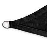 LUMALAND Sonnensegel 100% HDPE mit Stabilisator für UV-Schutz Rechteck 5 x 6 Meter Schwarz mit stabilem Metallring und reißfestem Material