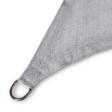 LUMALAND Sonnensegel 100% HDPE Hellgrau mit rostfreiem Ring, reißfestem Material und UV-Schutz 30+, 4x4 Meter Quadrat.