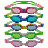 #DoYourSwimming Kinder-Schwimmbrille Flippo in Pink/Grün mit 100% UV-Schutz und Antibeschlag, robust und komfortabel für Kinder.
