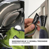 FLUFFINO® Hundehandtuch Mikrofaser – 4er-Pack in Grau & Grün, extra saugfähig, schnell trocknend und bis 60°C waschbar.