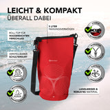 #DoYourOutdoor Dry Bag 5L - Rot, wasserdichter, robuster Dry Bag mit Rolltop, verstellbarem Schultergurt und UV-Schutz für Outdoor-Abenteuer.