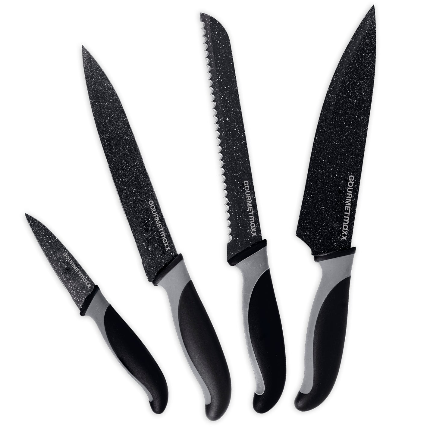 GOURMETmaxx Messerset 4erSet schwarz/grau TVWerbung unser Original