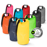 #DoYourOutdoor Dry Bag 20L - Gelb wasserdichter, robuster Outdoor-Rucksack mit verstellbarem Schultergurt und Rolltop-Verschluss.