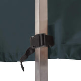 LUMALAND Abdeckung für gestapelte Patio Stühle - 85 x 65 x 80/119 cm - Grün/Grau mit stabiler Schnalle zur sicheren Befestigung.