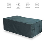 LUMALAND Abdeckplane für Gartentisch 183x114,3x67,3 cm, winddicht, wasserdicht, UV-geschützt, aus reißfestem 600D Oxford Gewebe.