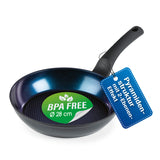 BRATmaxx Aluminium-Pfanne + Pyramidenstruktur Ø 28 cm mit Antihaftbeschichtung und BPA-freiem Material für alle Herdarten geeignet.