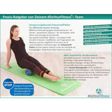 #DoYourFitness Faszienrolle Ishana Graffiti Braun/Blau Massagerolle mit Trainingsplan, mittel-hart zur Tiefenmuskulatur-Stärkung und Verspannungslösung