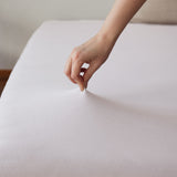 LUMALAND Comfort Jersey Spannbettlaken - 160 g/m² 100% Baumwolle - 180 x 200 cm - 200 x 200 cm - Weiß passt optimal und ist superweich.