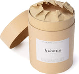 Luma Lab Series Duftkerze City Memories "Athens" in nachhaltiger Verpackung, vegan und handgegossen aus Sojawachs.