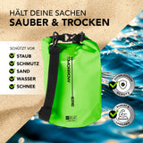 Where Tomorrow Dry Bag 5L - Style 02 - Grün wasserdichter und robuster Rucksack für Outdoor-Abenteuer, schützt vor Staub, Schmutz, Sand, Wasser und Schnee.