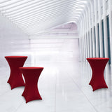 LUMALAND Stehtischhusse Tisch Bezug Husse Ø 80-85cm in Rot, elegante Stretch-Hussen für stilvolle Events und Messen.