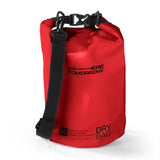 Where Tomorrow Dry Bag 5L - Style 01 - Rot, wasserdichter und robuster Rucksack mit verstellbarem Schultergurt für Outdoor-Abenteuer.