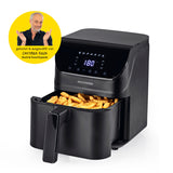 Rachs KOCHWERK Heißluft-Fritteuse Digital 4l schwarz matt mit Erinnerungsfunktion und spülmaschinengeeignetem Frittierkorb.