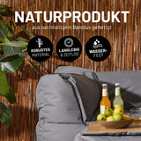 LUMALAND Bambusauflage für Modular-Hocker - 54 x 50 x 1 cm, robust, langlebig und wasserfest als praktische Tischfläche.