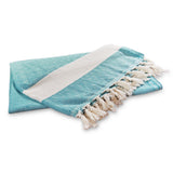 LUMALAND Baumwolldecke / Tagesdecke aus 100 % Baumwolle - ca. 200 x 240 cm - Grün, weich und vielseitig verwendbar.