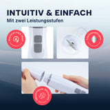 GOURMETmaxx Stabmixer mit Messbecher in weiß/grau, 2 Leistungsstufen, Edelstahlklinge und abnehmbarem Mixaufsatz, 400 Watt.