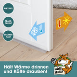 EASYmaxx Dichtungsband Set selbstklebend 3-tlg. - 5m zur Isolierung von Türen gegen Zugluft, flexibel, transparent, stark haftend.