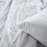 LUMALAND Premium Bettwäsche Everyday - Ganzjahres Bettbezug 155x200 cm & Kissenbezug 80x80 cm - Weiß, weiche Polycotton Qualität