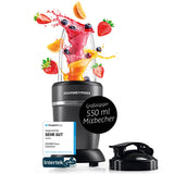 GOURMETmaxx Nutrition Mixer Pro 1.000 mit Zubehörset M, 550 ml Mixbecher, 1000 W Motor, für Shakes und Smoothies.