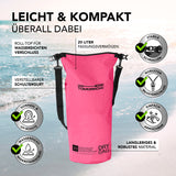 Where Tomorrow Dry Bag 20L - Style 01 - Pink, wasserdichter Rolltop Rucksack mit verstellbarem Schultergurt und UV-Schutz für Outdoor-Abenteuer.