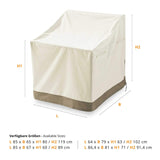 LUMALAND Abdeckung für Patio Stühle - 84,9 x 66,8 x 88,9 cm - Beige, wasserdichte Schutzhaube aus robustem Oxford Gewebe.
