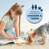 CLEANmaxx Polster- & Teppichreiniger Pro Power 3in1 entfernt Flecken bei Haushalten mit Kindern und Tieren effektiv und gründlich.