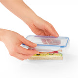 GOURMETmaxx Frischhaltedosen Klick-it 10-tlg. transparente Dose mit blauem Deckel, luftdicht, mikrowellen- und gefriergeeignet.