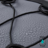 DoYouOutdoor Fahrrad Gepäck Tasche wasserfest - graue Packtasche mit Wasserschutz und reflektierenden Details, 23L Volumen