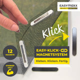 EASYmaxx Insect Protect Insektenschutzgitter mit Magnet für Fenster bis 150x180cm, einfaches Anbringen durch 12 Magnete, sicherer Insektenschutz.