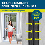 HOBERG Insekten- & Pollenschutzvorhang mit XXL-Magnetbändern, 80x210 cm, selbstschließend, schützt vor Insekten und Pollen.