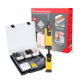 EASYmaxx PVC- & Vinyl-Reparaturset - 19-tlg. mit 11 Wachsfarben, batteriebetrieben, ideal für PVC-, Vinyl- und Linoleumböden Reparatur.