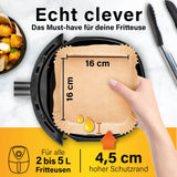 GOURMETmaxx Backpapierschalen für Heißluftfritteusen (2–5 l) mit 4,5 cm Rand, hitzebeständig und antihaftbeschichtet, 50 Stück.