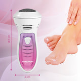 VITALmaxx Hornhautentferner mit Saugfunktion - kabellos, hygienisch - 2 Aufsätze für glatte, weiche Füße schnell und sicher.