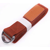 #DoYourYoga Yogagurt Amita mit stabilem Metall-Ring-Verschluss, 260 x 3,8 cm, Schoko für bessere Yogahaltungen.