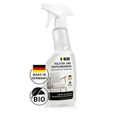 N8WERK Polster- und Teppichreiniger mit biologisch abbaubaren Tensiden, made in Germany, für effektive Fleckenentfernung und Frische.