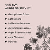 SUMMERSAVER Kosmetikum - Anti-Wundreib-Stick Woman 25 g bietet veganen, dermatologisch getesteten Schutz ohne Aluminium, klebefrei im Handtaschenformat.