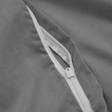 LUMALAND Premium Bettwäsche Everyday in Cool Grey mit YKK Reißverschluss, weiche Polycotton Qualität, 155x200 cm & 80x80 cm Kissenbezug.