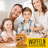 GOURMETmaxx Waffeleisen für Belgische Waffeln mit Heizelementen, Thermostat, Cool-Touch-Griff und antihaftbeschichteten Platten.
