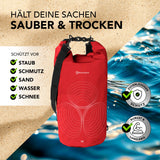 #DoYourOutdoor Dry Bag 20L - Rot wasserdichter, robuster Outdoor-Rucksack schützt vor Staub, Wasser, Sand und Schmutz.