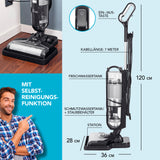 CLEANmaxx Multi-Bodenreiniger + Teppichshampoo mit Selbstreinigungsfunktion, 7m Kabel, Frisch- und Schmutzwassertank, 120 cm Höhe.