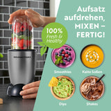 GOURMETmaxx Mr. Magic Power 400 Pro mit Zubehörset M kompakter Standmixer für Smoothies, Shakes, Dips und kalte Soßen.