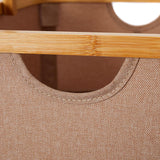 LUMALAND Bambus-Rahmen-Aufbewahrungskorb - 2er-Set - Taupe faltbare Körbe mit stabilem Bambusrahmen und praktischem Griff in elegantem Taupe.