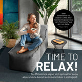 LUMALAND Modulares Mittelteil aus der Cord-Reihe 54x81x70 cm mit softem waschbarem Bezug in Grau ideal zum Entspannen.