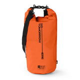 Where Tomorrow Dry Bag 20L - Style 02 - Orange, wasserdichter und robuster Outdoor-Rucksack mit UV-Schutz und Rolltop-Verschluss.